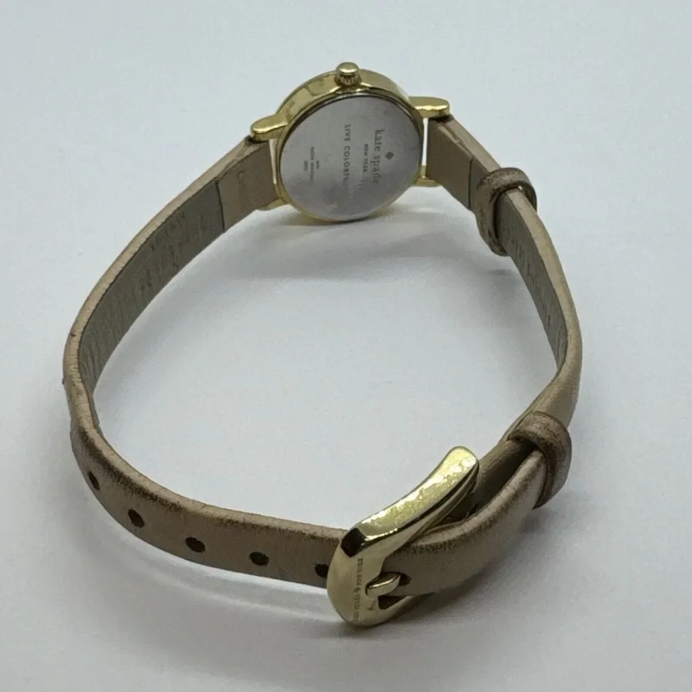 Kate Spade New York 0372 Women's Beige Leather Analog Dial Quartz Watch JNA292
